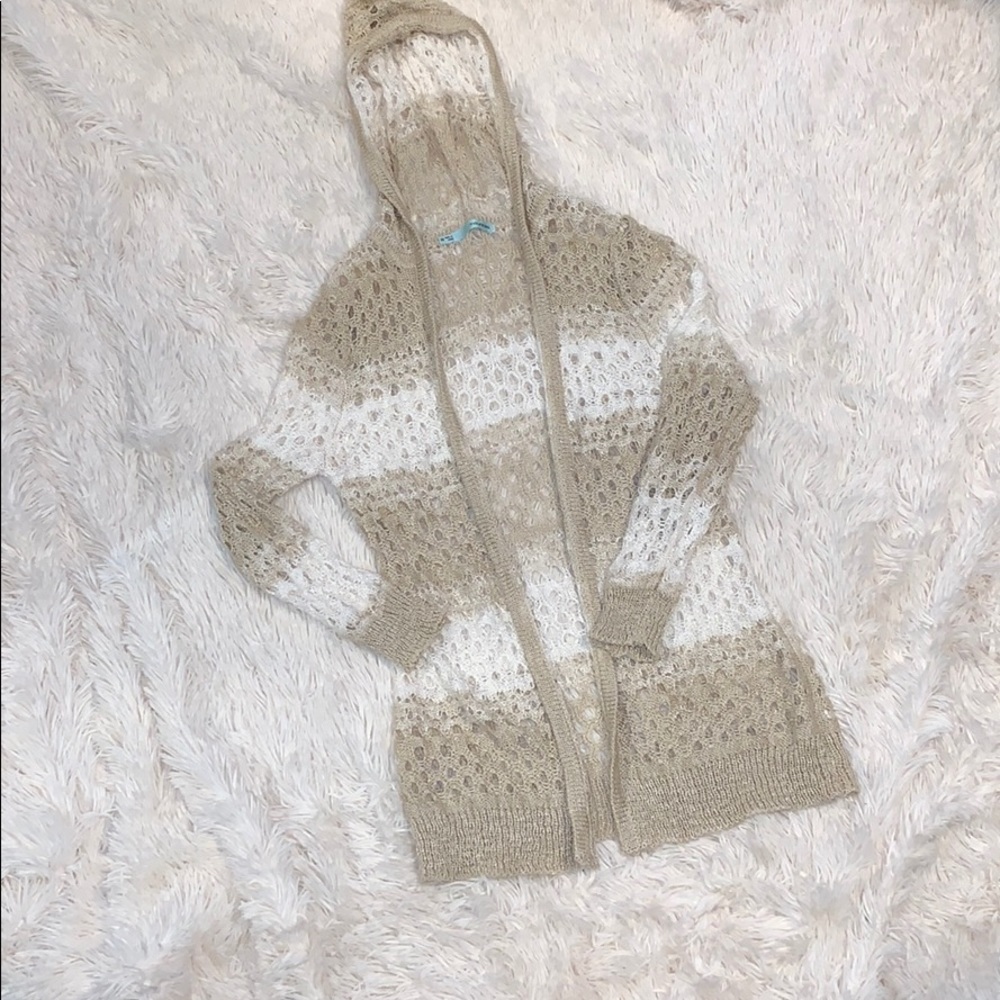 Striped knit cardigan
